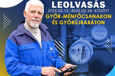 Lakossági vízmérő leolvasás Győr-Ménfőcsanakon és Győrújbaráton